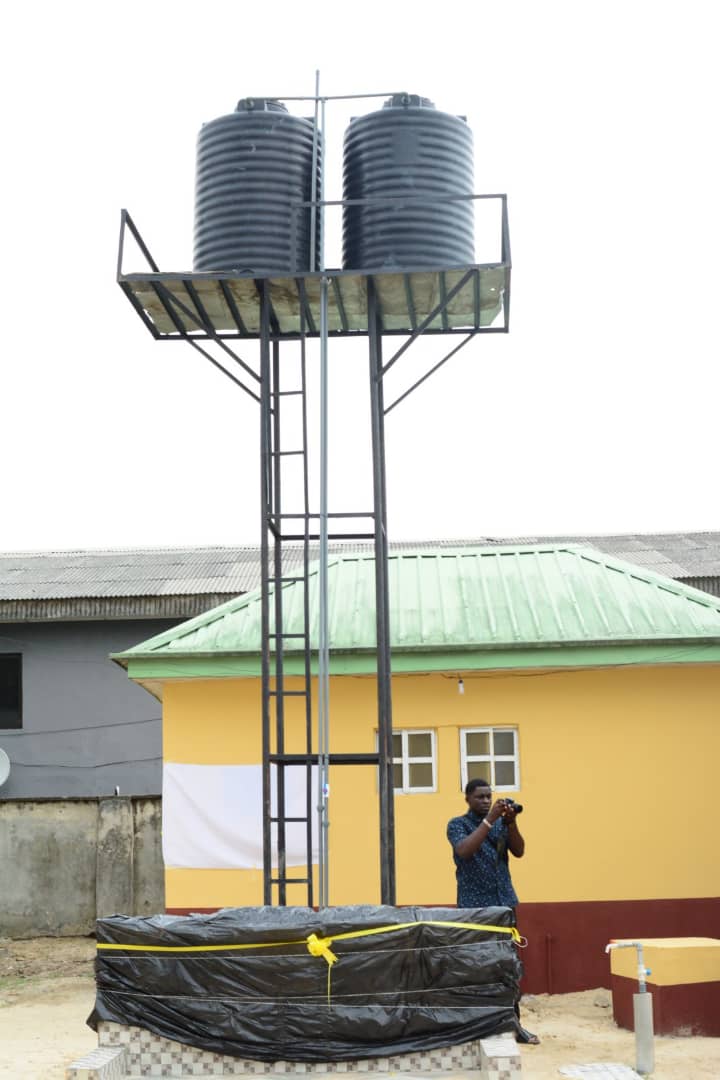 Rotary Club of Sapele Gateway donates solar- powered borehole, toilet facilities to girls school.