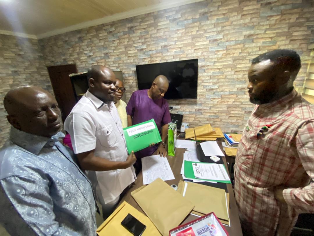 Rivers Governorship Aspirant,  Felix Obuah Submits Nomination Form