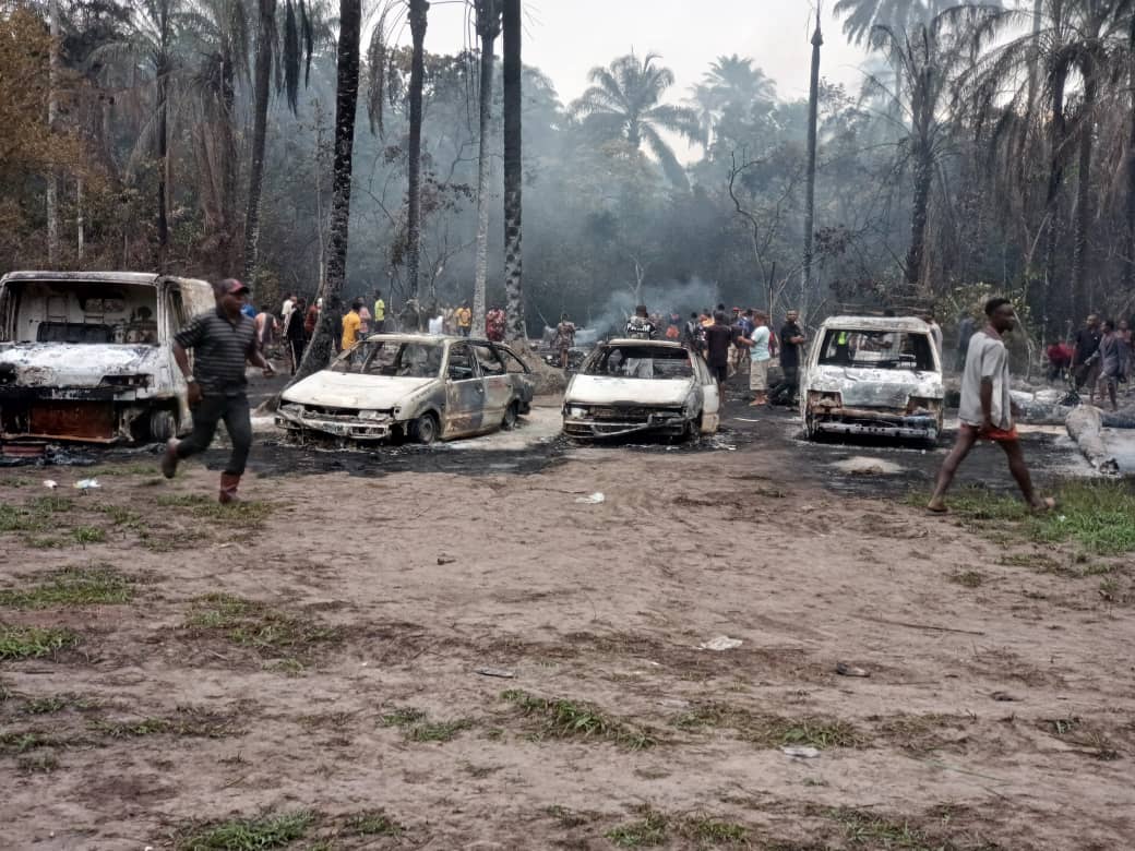 Death toll on Ohaji Egbema illegal bunkery site fire rises to 110.