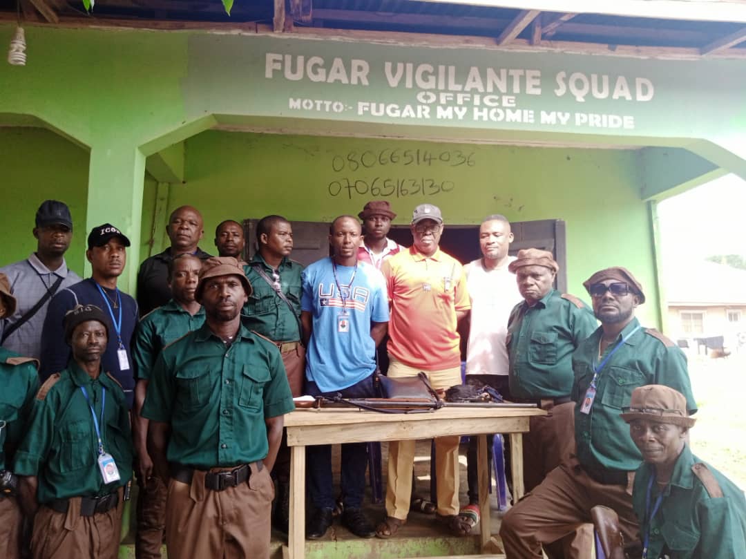 Fugar Vigilante Squad in Edo State Expresses Readiness to Combat Crimes and Insecurity.