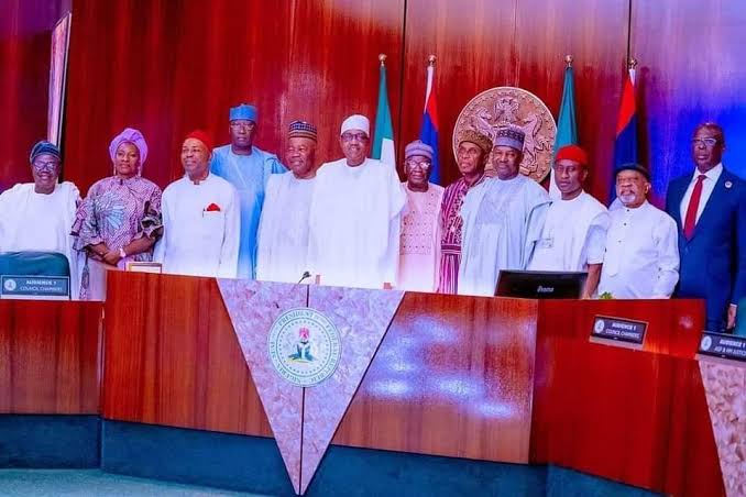 Nigerian President Bids Farewell To Outgoing Ministers.