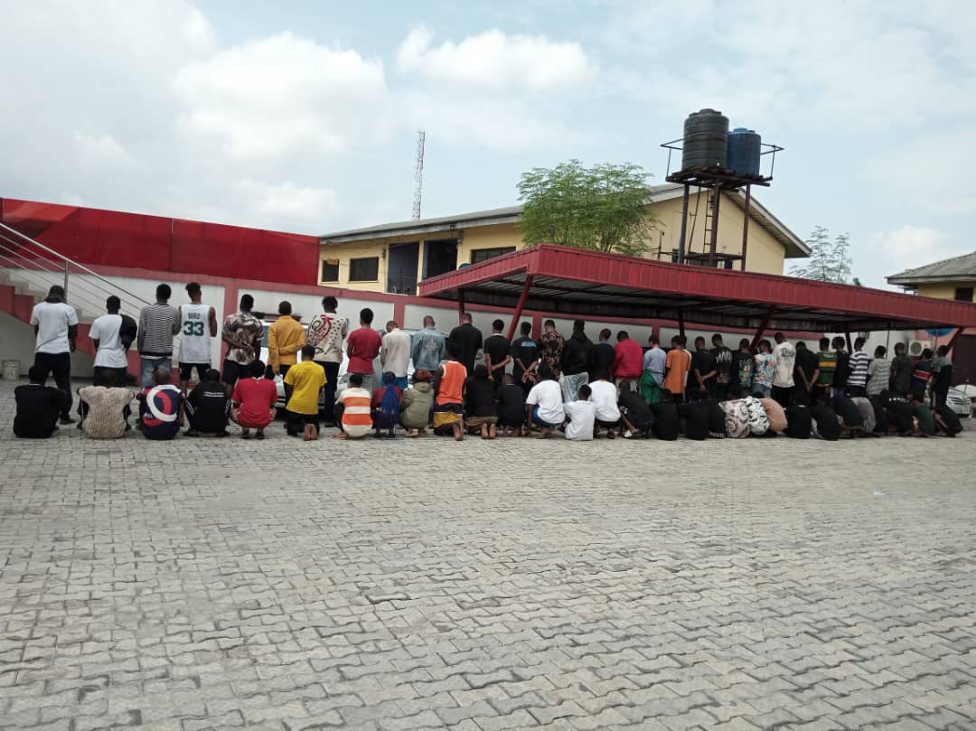 EFCC arrests 92 suspected Internet fraudsters in Rivers.