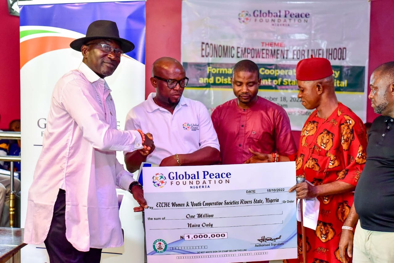 Rivers Youths, Women and Others Trained and Empowered By Global Peace Foundation (GPF)