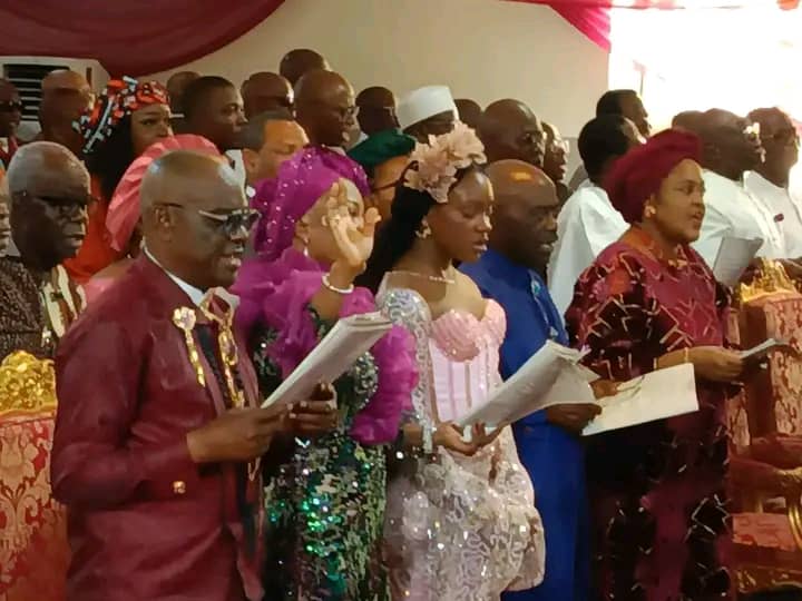Galaxy of VIPs at Wike’s Thanksgiving Service.