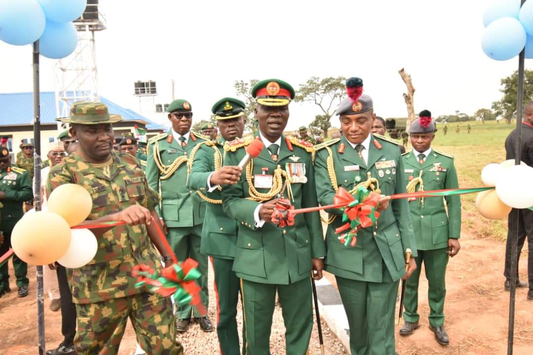 Nigeria’s Army Chief Commissions Officers Quarters, Obstacles Crossing Course At 37 NDA Demo Battalion To Boost Morale.