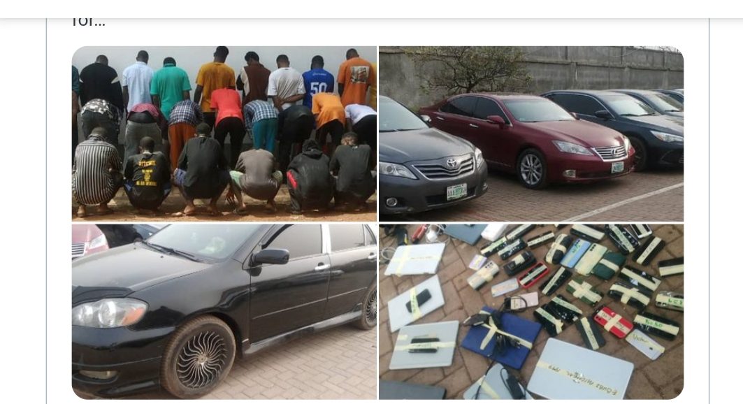 Alleged Internet Fraud:EFCC Arrests Four Brothers, 30 Others in Enugu.