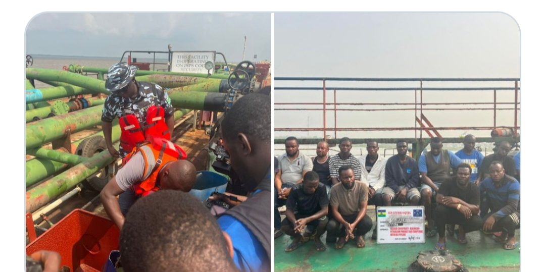 OIL THEFT:POLICE ARREST 40 SUSPECTS, RECOVER 2 VESSELS.