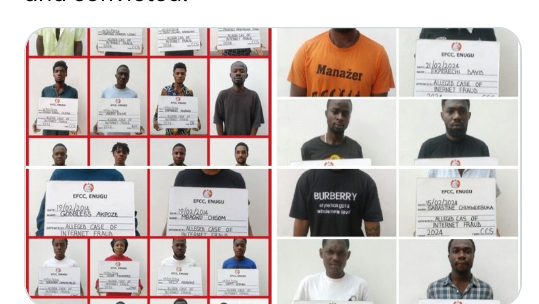31 Internet Fraudsters Bag Jail Terms in Enugu, Awka- EFCC