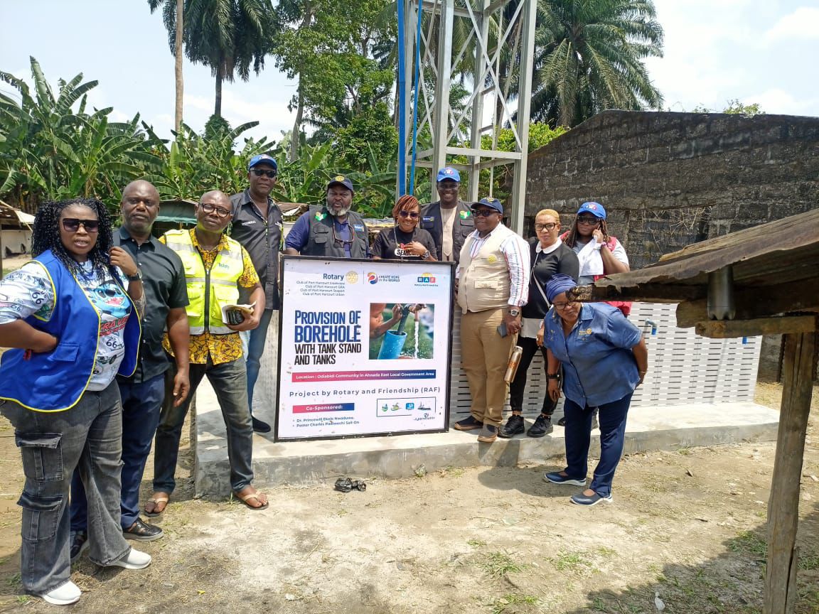 WASH PROJECT: RAF, Rotary Clubs in PH donates clean water to Rivers community.