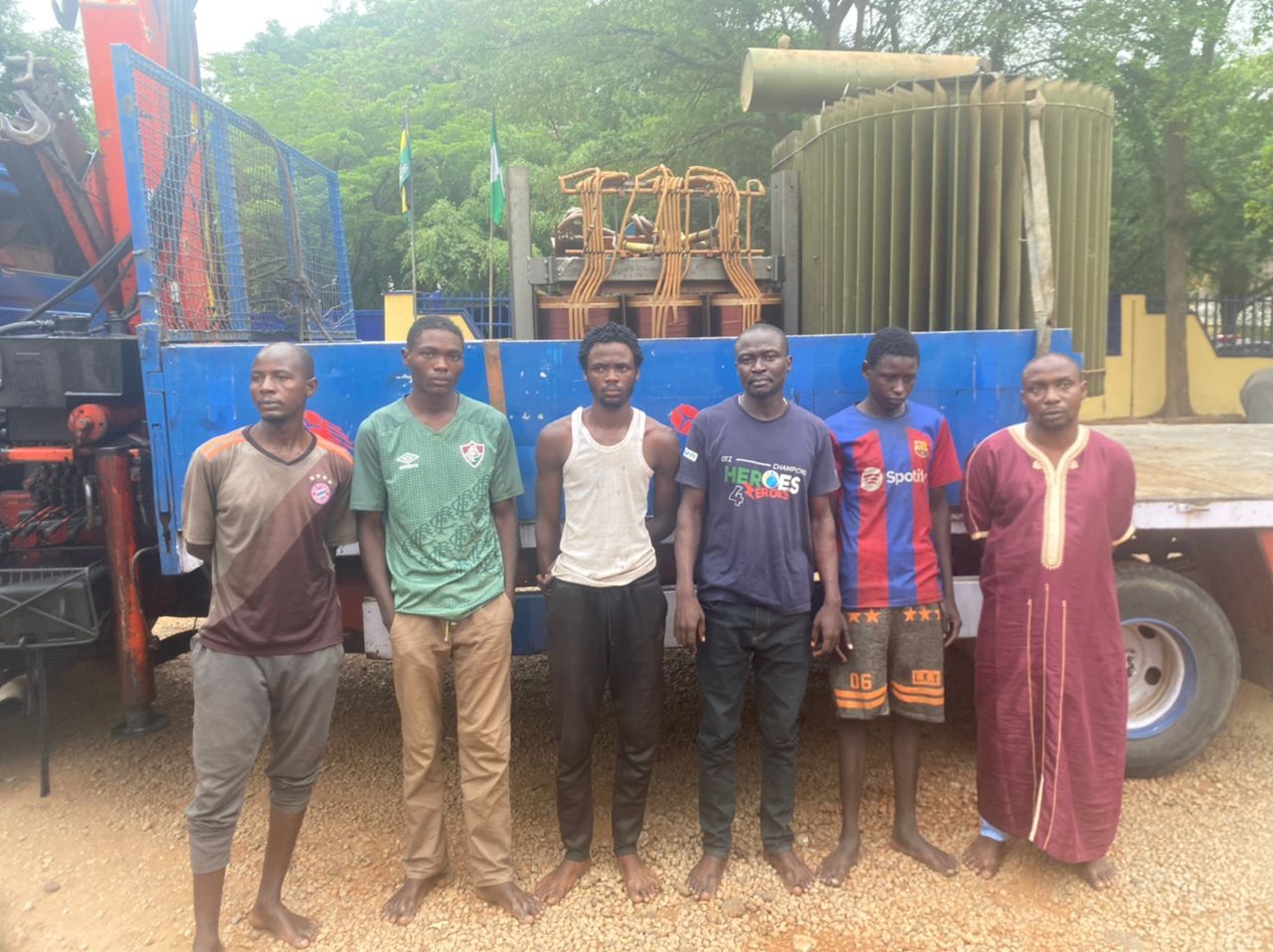 FCT Security : Police Arrest Six Vandals; Recover Transformer, Other Exhibits.