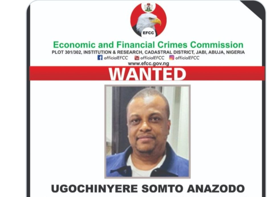 EFCC Declares Ugochinyere Somto Anozodo Wanted.
