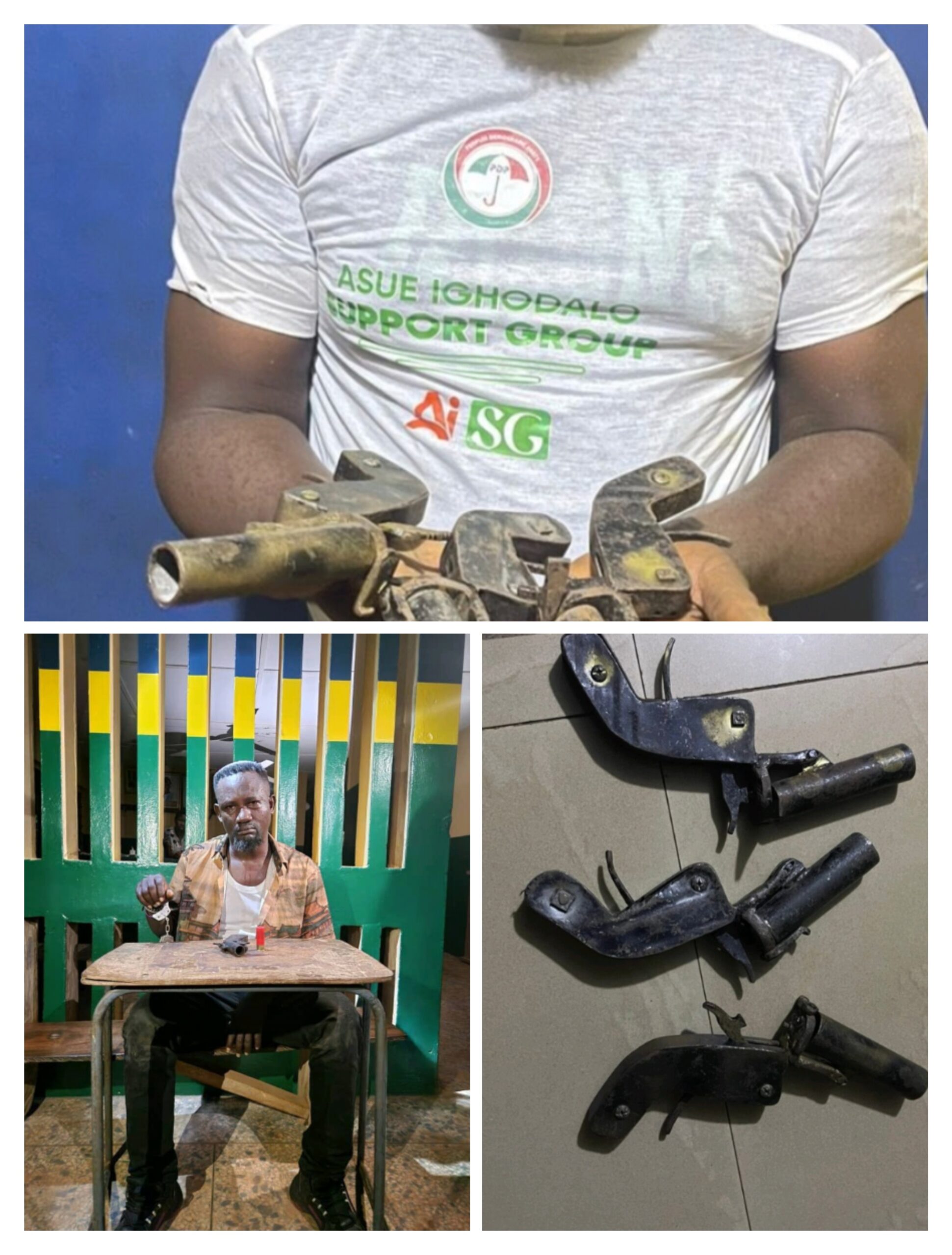 EDO GUBER:POLICE ARREST POLITICAL THUGS, RECOVER FIREARMS IN OVERNIGHT RAIDS.