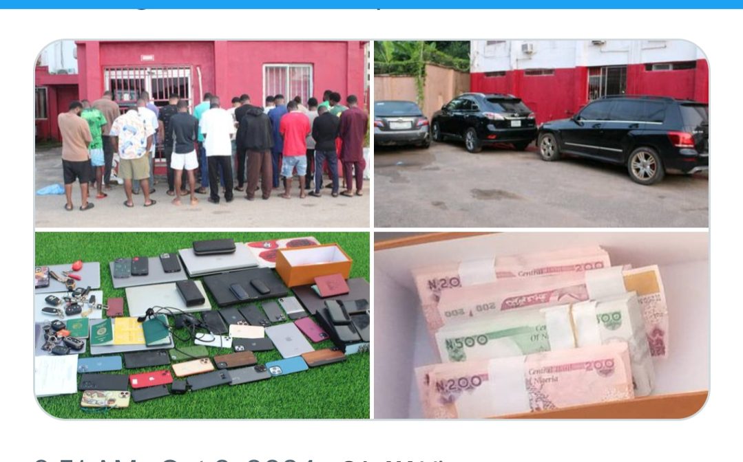 EFCC Arrests 24 Suspected Internet Fraudsters in Benin City.