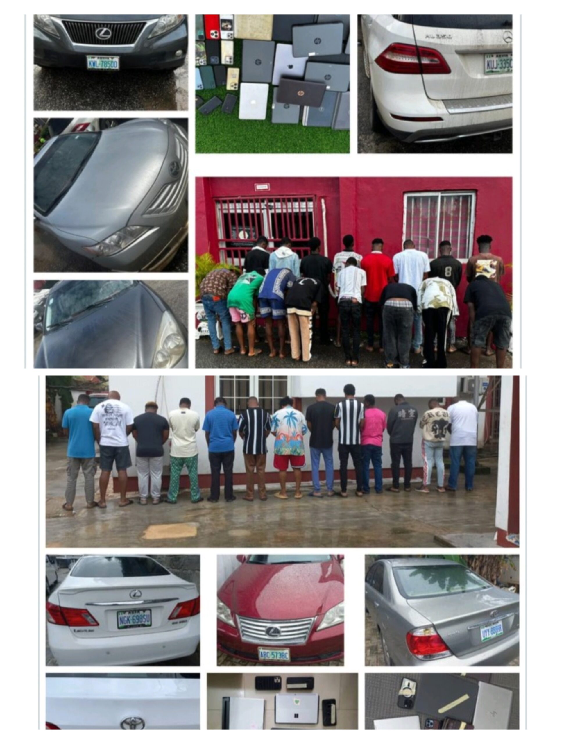 EFCC Arrests 15 Suspected Internet Fraudsters in Benin City,13 in Uyo.