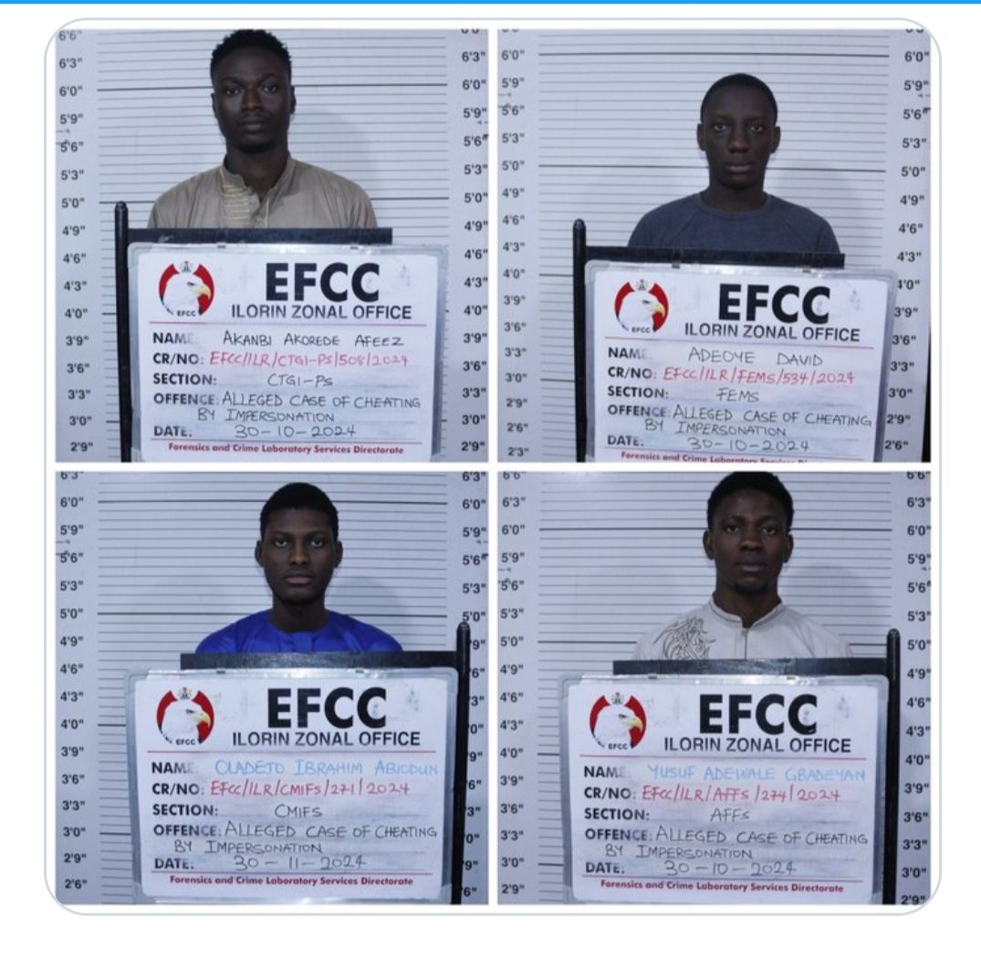 Kwara State :Court Jails Student, Three Others for Internet Fraud.